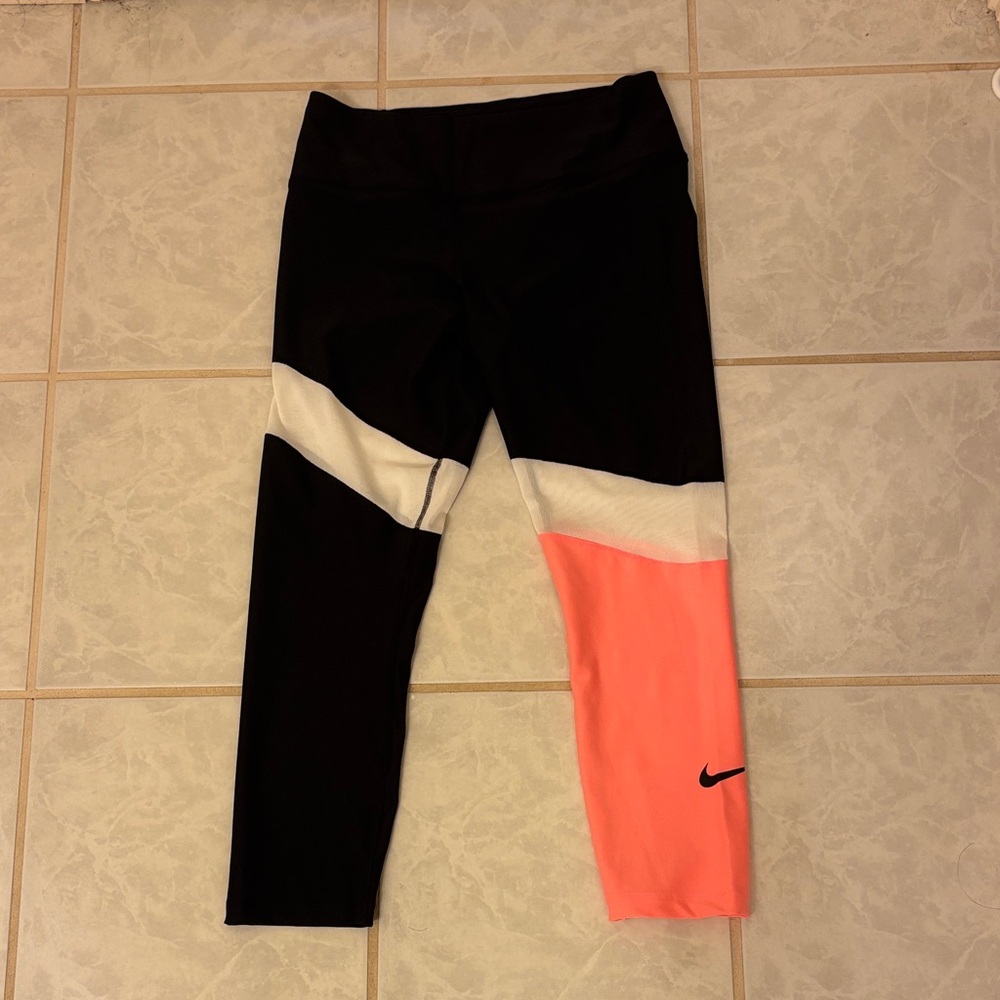 Nike Women’s Leggings - Black, White, and Pink